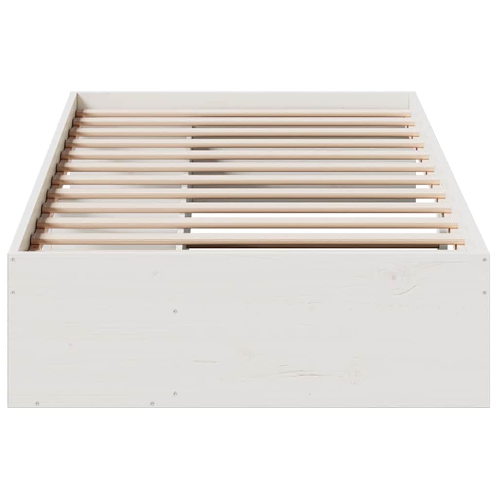 Day Bed without Mattress White 75x190 cm Solid Wood Pine